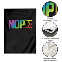 Nope No Kings Graphic Garden Flag Humorous Political Gift