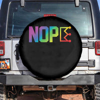 Nope No Kings Graphic Spare Tire Cover Humorous Political Gift