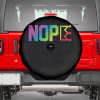 Nope No Kings Graphic Spare Tire Cover Humorous Political Gift
