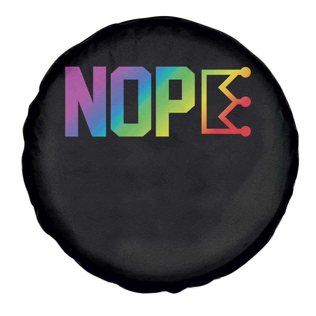 Nope No Kings Graphic Spare Tire Cover Humorous Political Gift