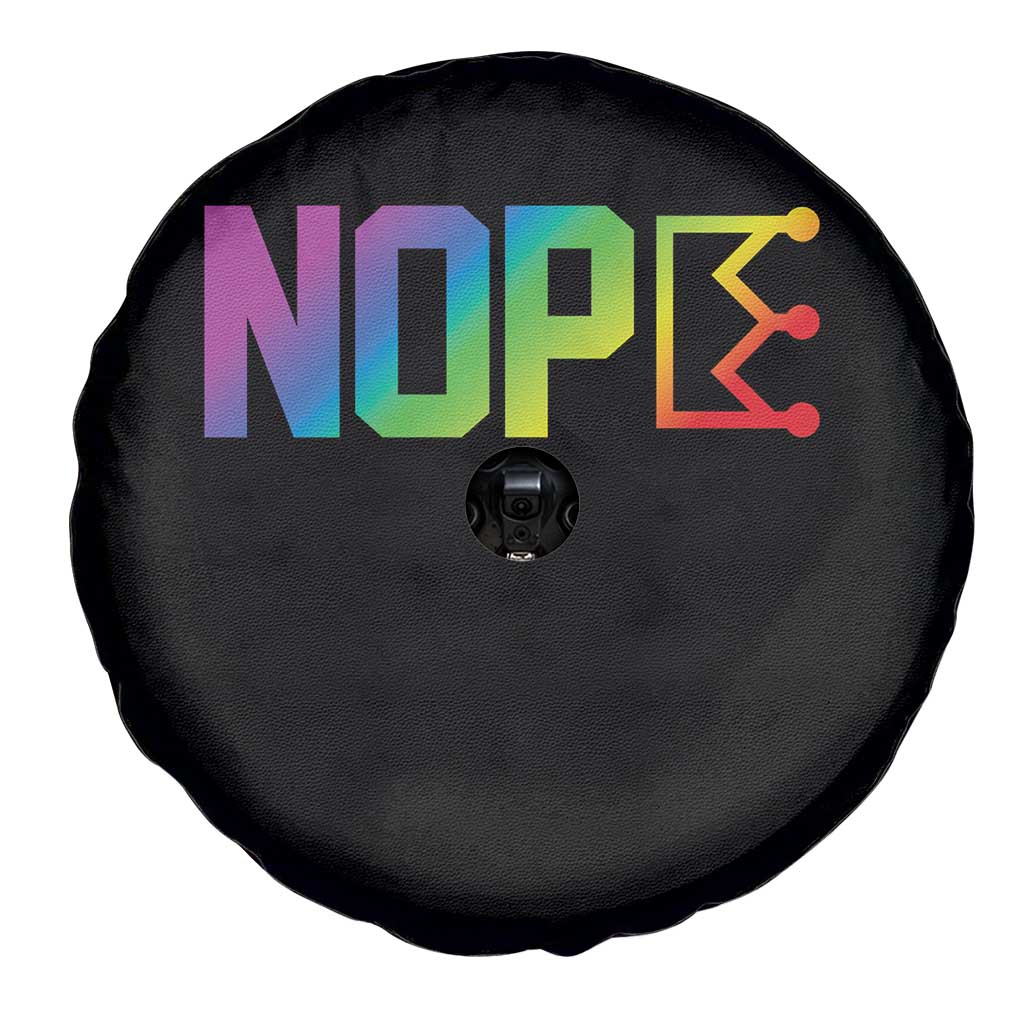 Nope No Kings Graphic Spare Tire Cover Humorous Political Gift