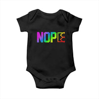 Nope No Kings Graphic Baby Onesie Humorous Political Gift