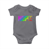 Nope No Kings Graphic Baby Onesie Humorous Political Gift