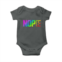 Nope No Kings Graphic Baby Onesie Humorous Political Gift