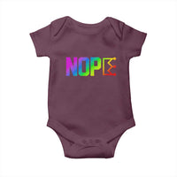 Nope No Kings Graphic Baby Onesie Humorous Political Gift