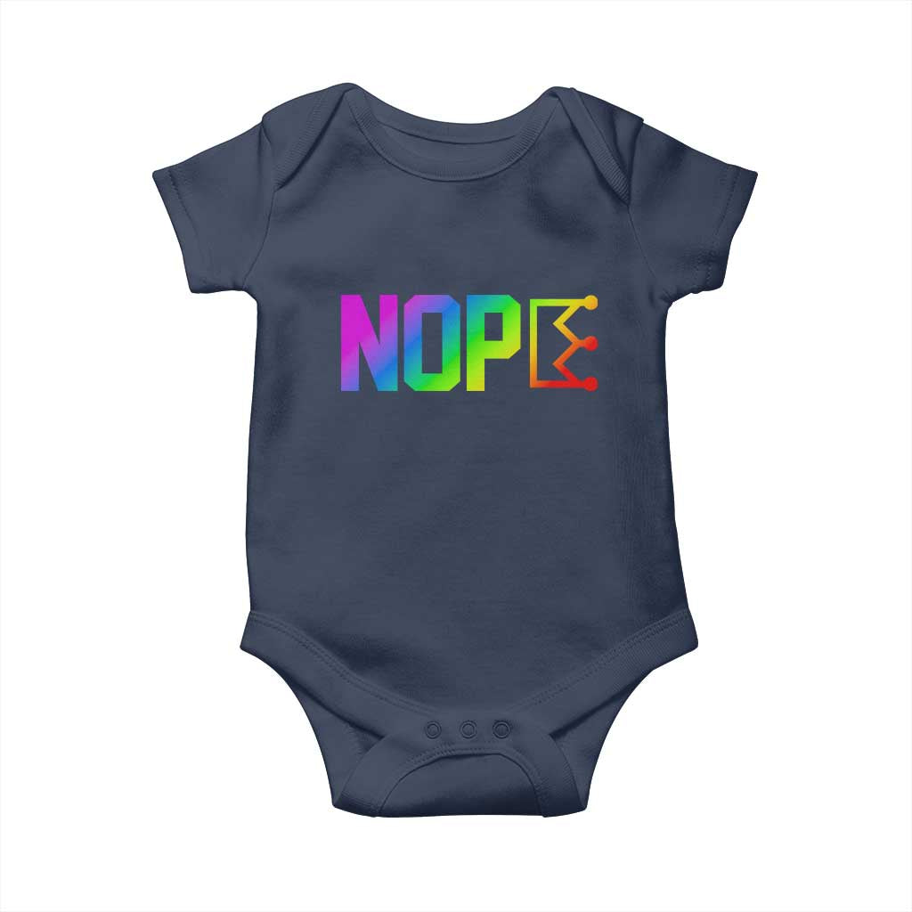 Nope No Kings Graphic Baby Onesie Humorous Political Gift