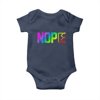Nope No Kings Graphic Baby Onesie Humorous Political Gift