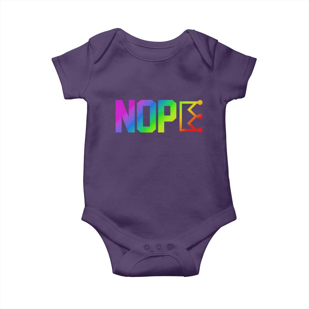 Nope No Kings Graphic Baby Onesie Humorous Political Gift