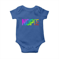 Nope No Kings Graphic Baby Onesie Humorous Political Gift