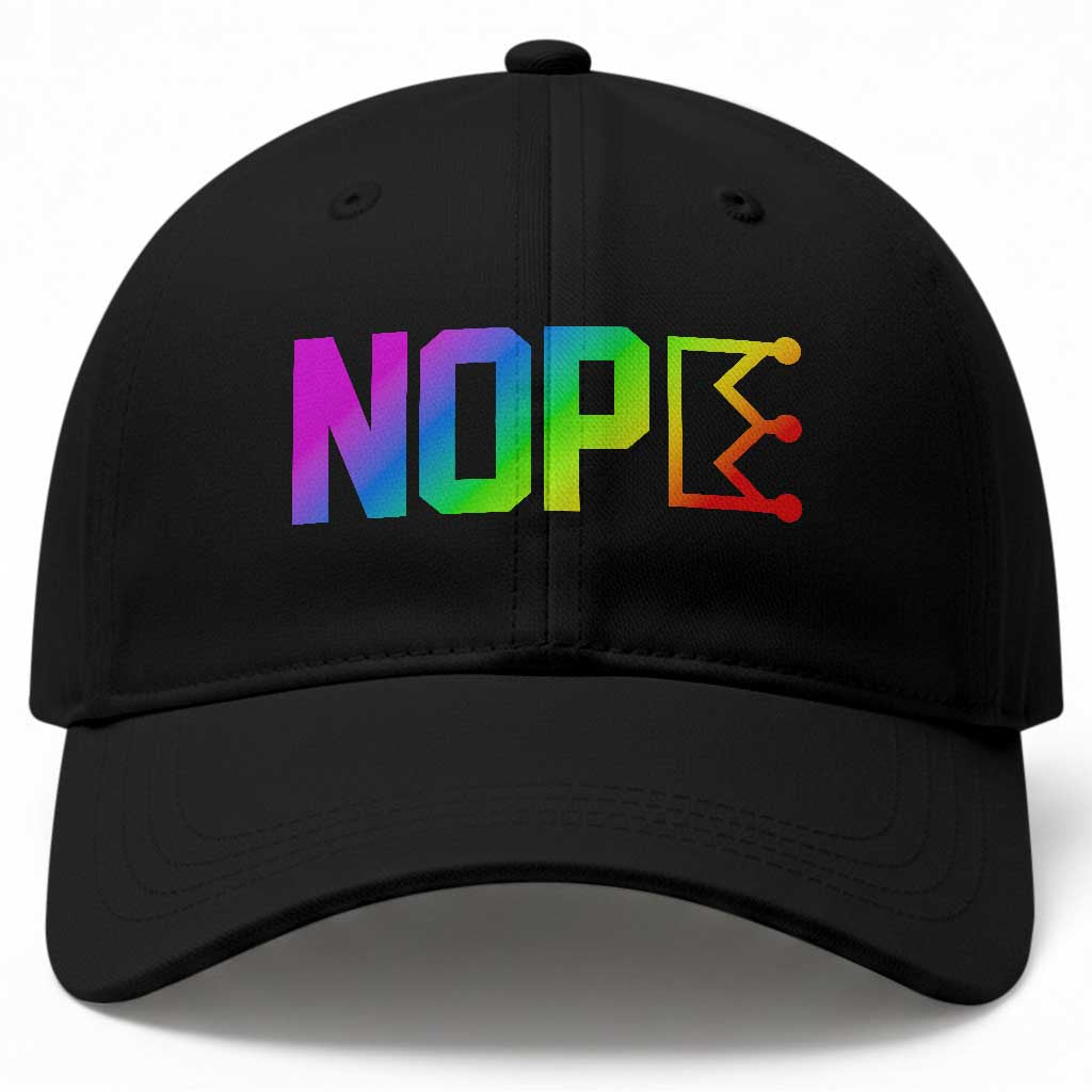 Nope No Kings Graphic Baseball Cap Humorous Political Gift
