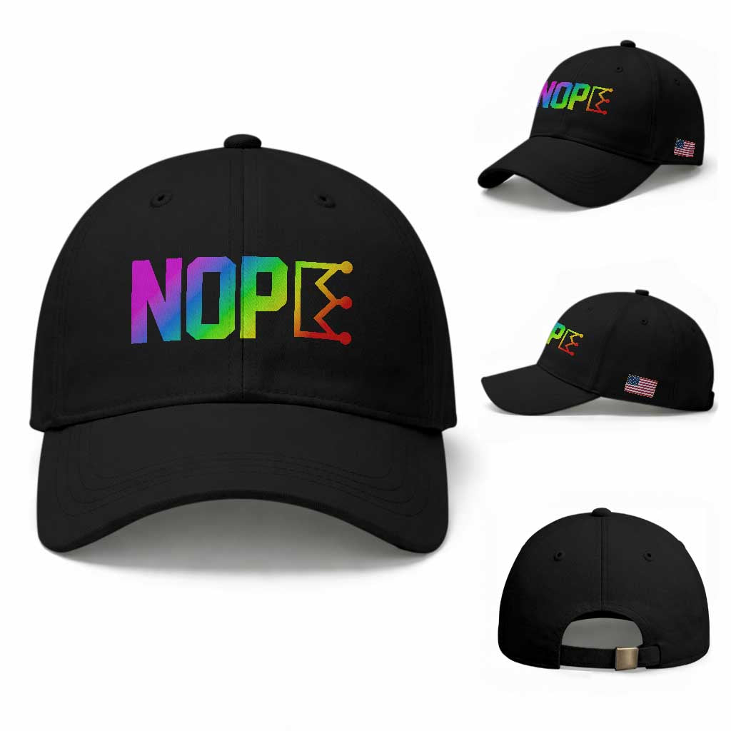 Nope No Kings Graphic Baseball Cap Humorous Political Gift