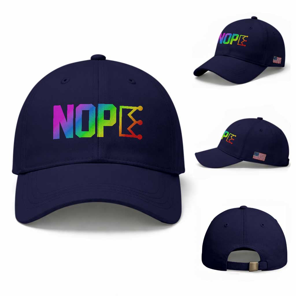 Nope No Kings Graphic Baseball Cap Humorous Political Gift