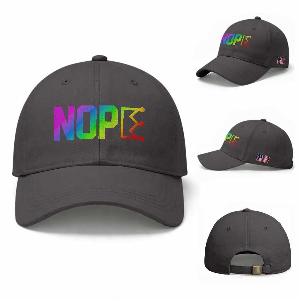 Nope No Kings Graphic Baseball Cap Humorous Political Gift