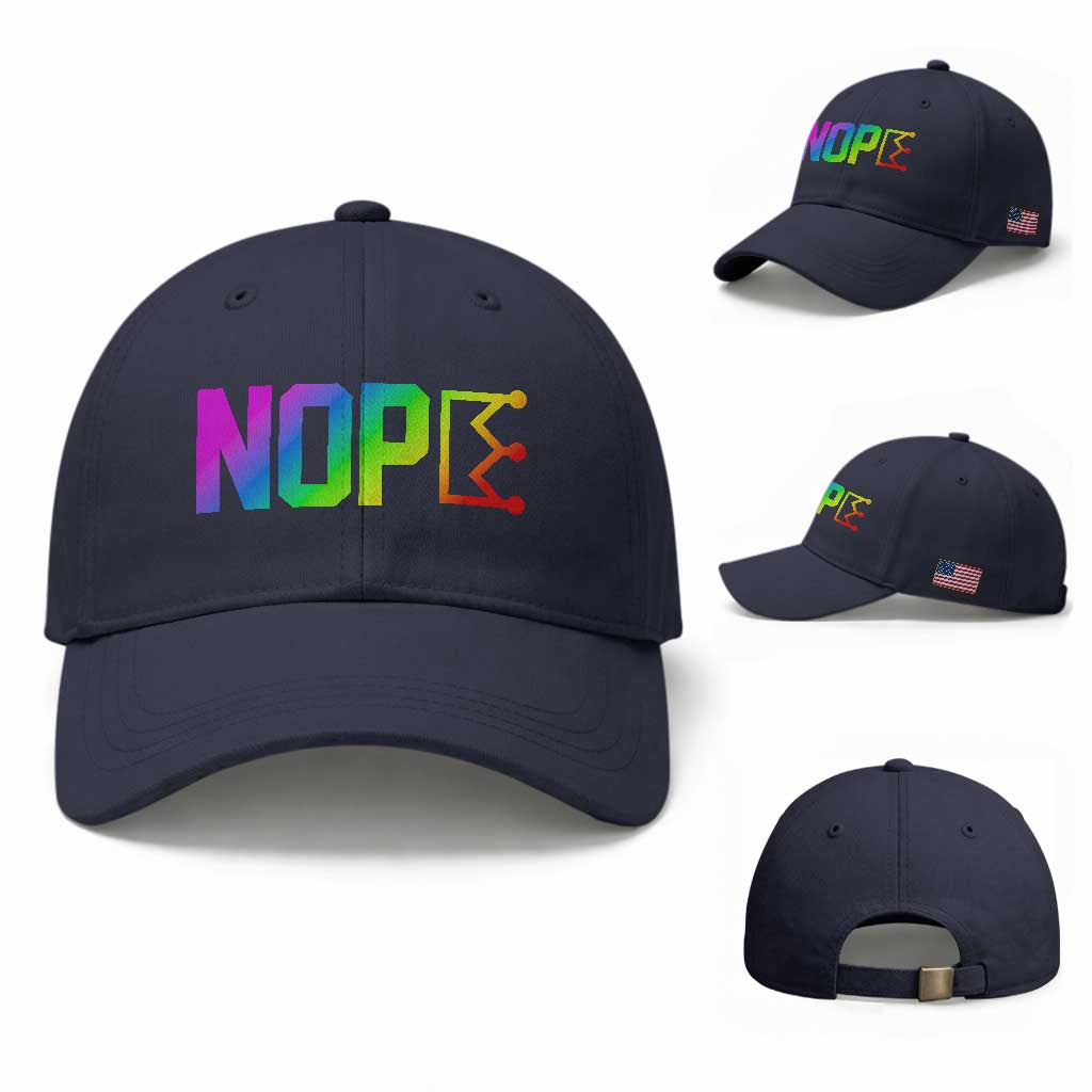 Nope No Kings Graphic Baseball Cap Humorous Political Gift