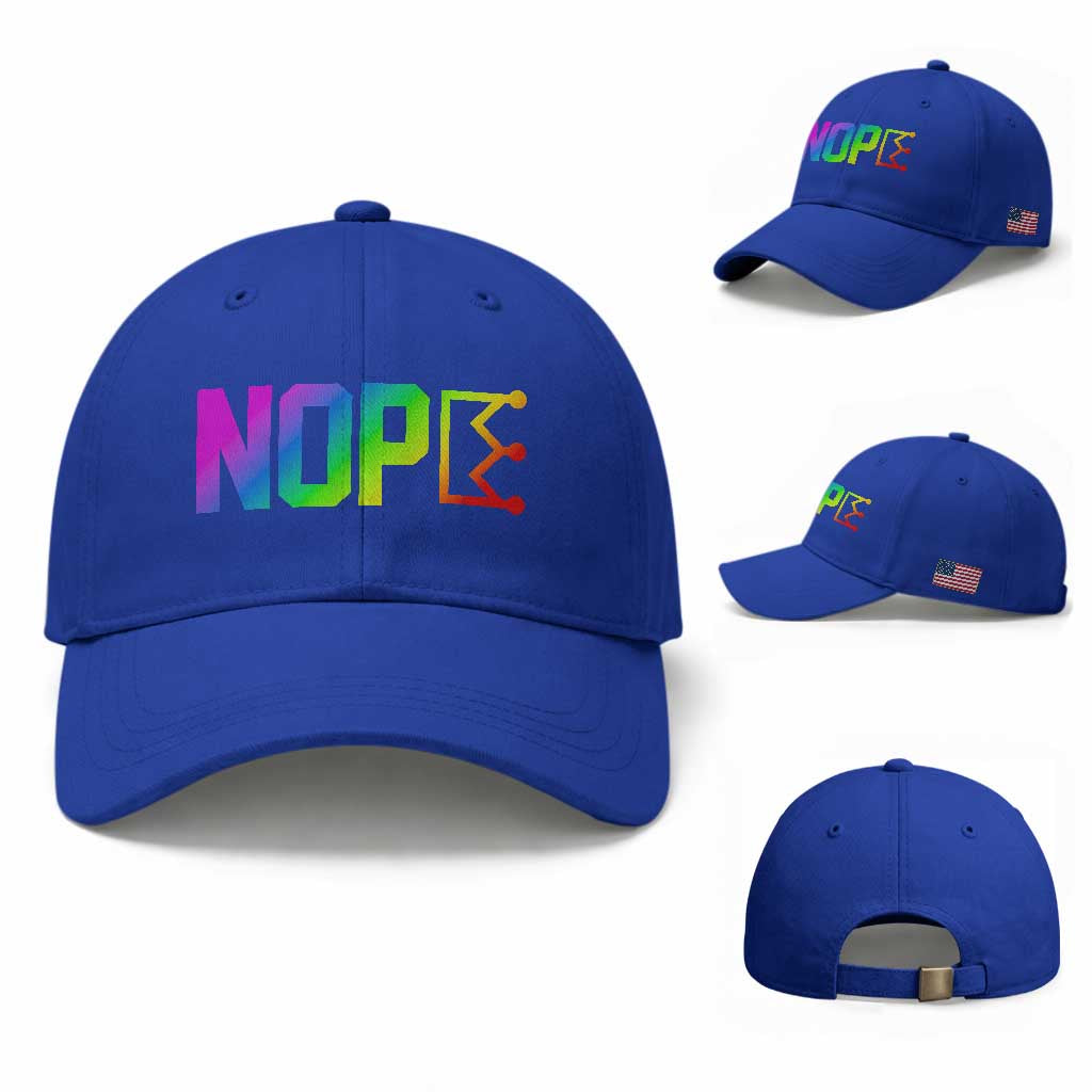 Nope No Kings Graphic Baseball Cap Humorous Political Gift