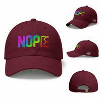 Nope No Kings Graphic Baseball Cap Humorous Political Gift
