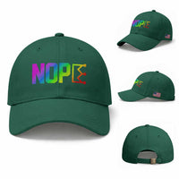 Nope No Kings Graphic Baseball Cap Humorous Political Gift