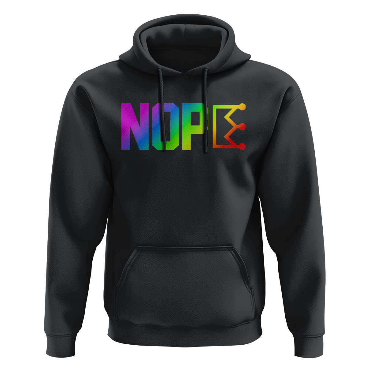 Nope No Kings Graphic Hoodie Humorous Political Gift