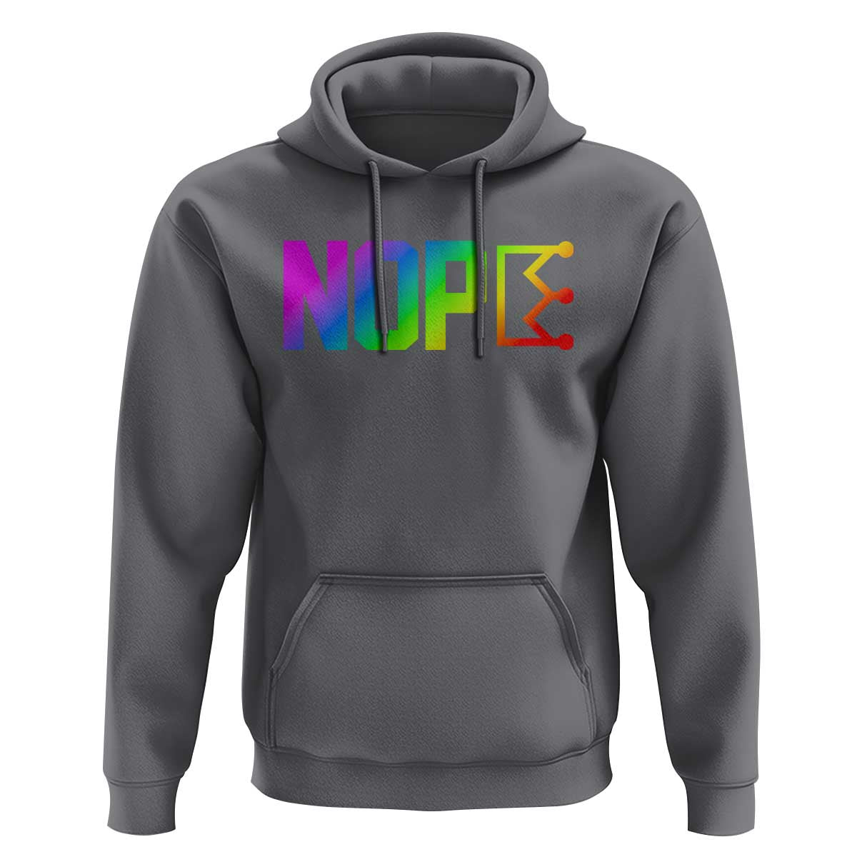 Nope No Kings Graphic Hoodie Humorous Political Gift