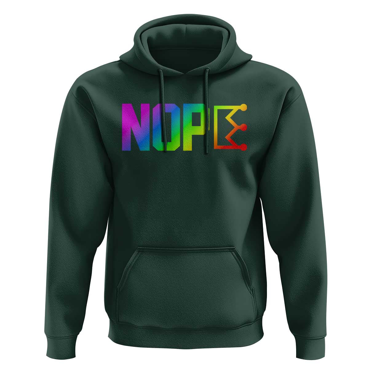 Nope No Kings Graphic Hoodie Humorous Political Gift