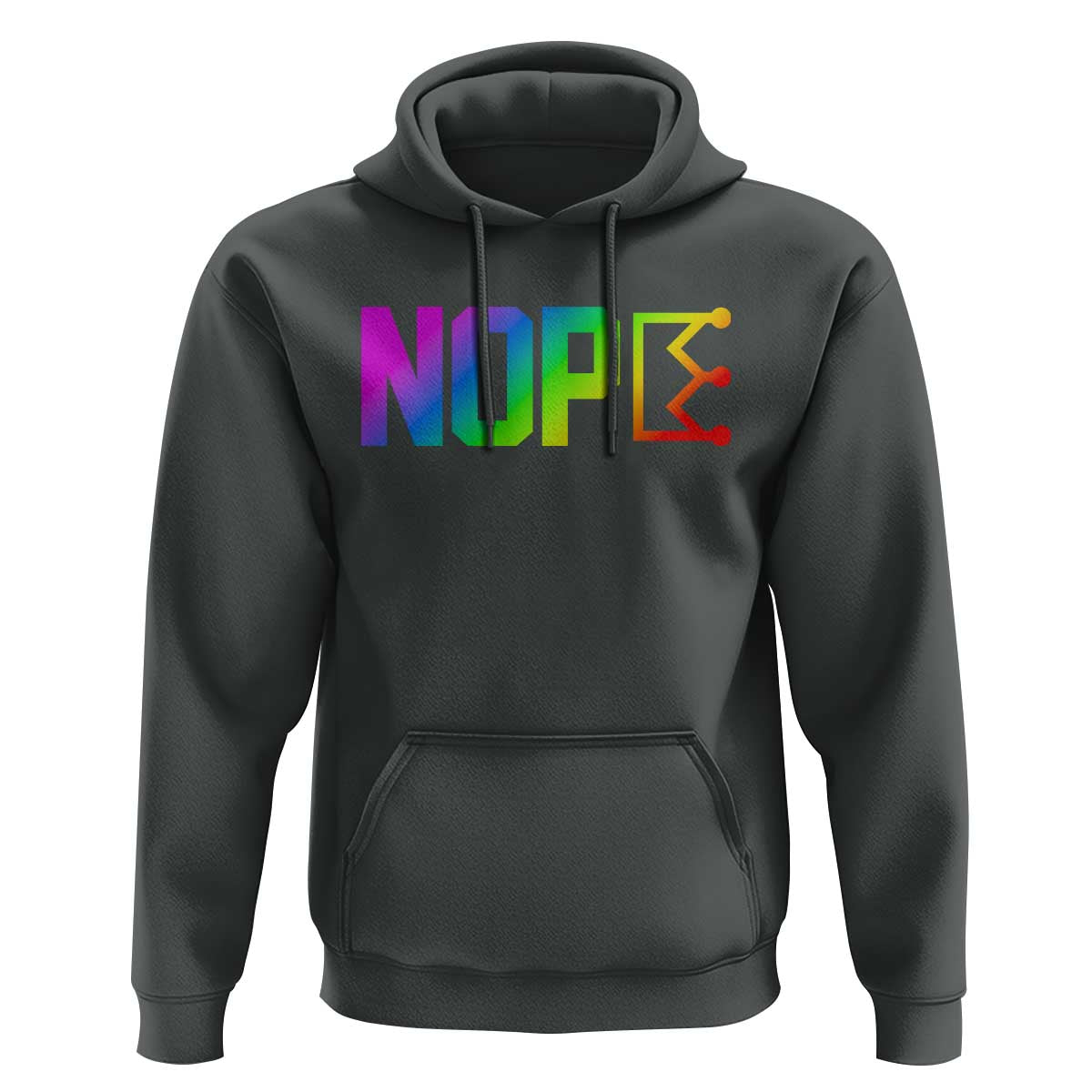 Nope No Kings Graphic Hoodie Humorous Political Gift