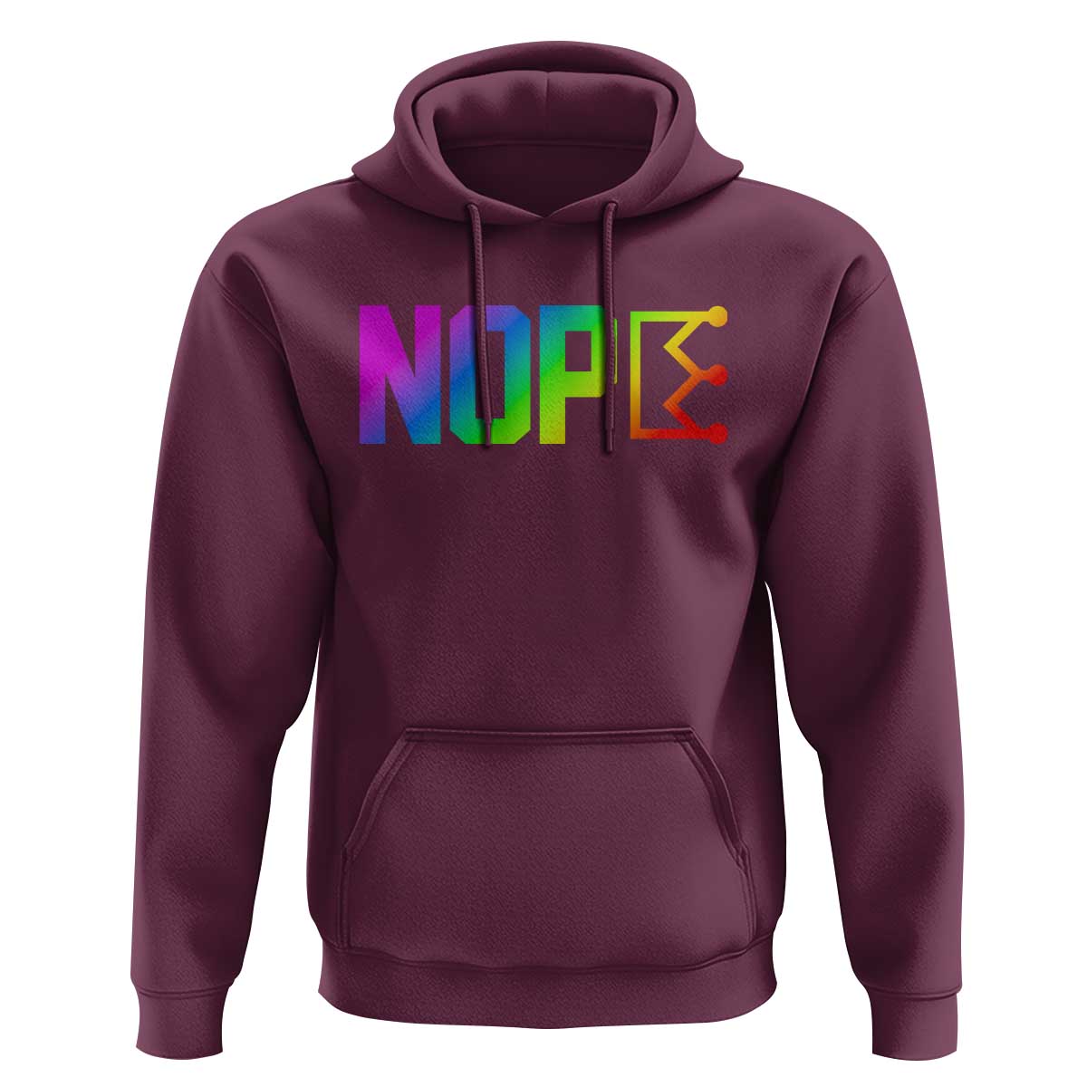Nope No Kings Graphic Hoodie Humorous Political Gift