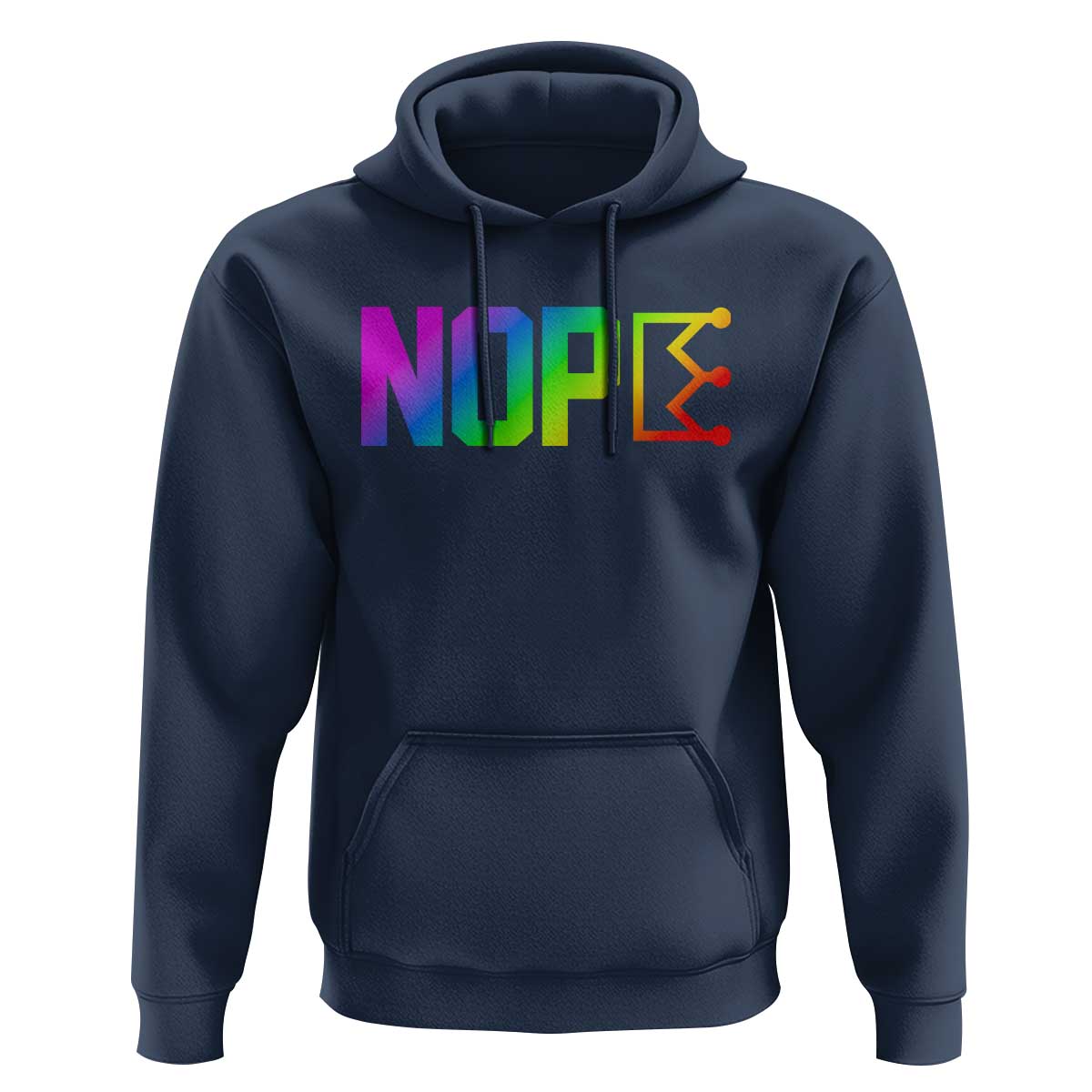 Nope No Kings Graphic Hoodie Humorous Political Gift