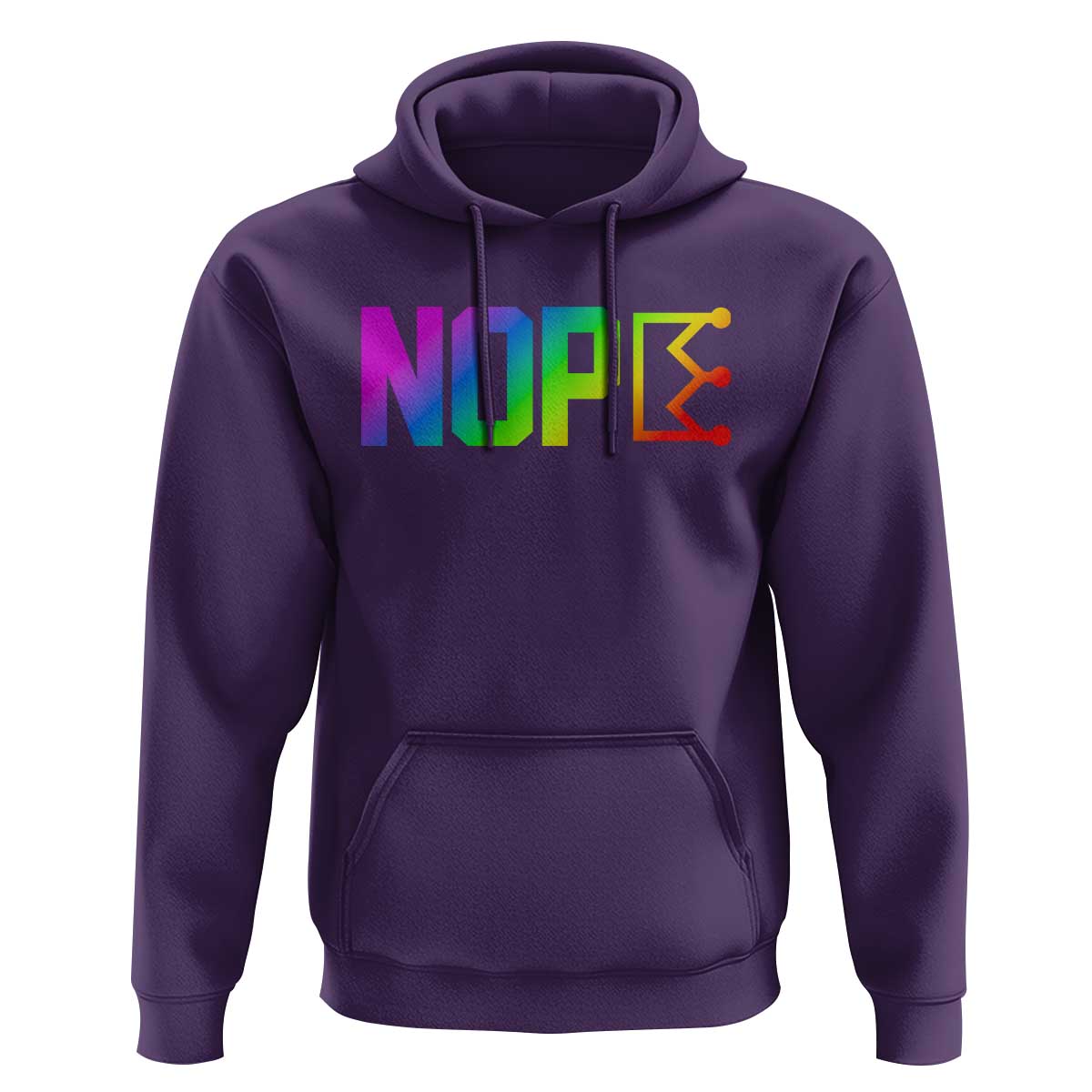 Nope No Kings Graphic Hoodie Humorous Political Gift