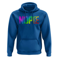 Nope No Kings Graphic Hoodie Humorous Political Gift