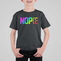 Nope No Kings Graphic T Shirt For Kid Humorous Political Gift