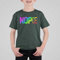 Nope No Kings Graphic T Shirt For Kid Humorous Political Gift