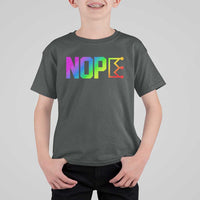 Nope No Kings Graphic T Shirt For Kid Humorous Political Gift