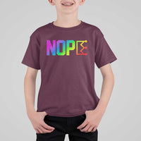 Nope No Kings Graphic T Shirt For Kid Humorous Political Gift