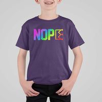 Nope No Kings Graphic T Shirt For Kid Humorous Political Gift