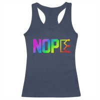 Nope No Kings Graphic Racerback Tank Top Humorous Political Gift