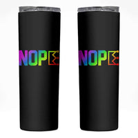 Nope No Kings Graphic Skinny Tumbler Humorous Political Gift