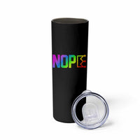 Nope No Kings Graphic Skinny Tumbler Humorous Political Gift