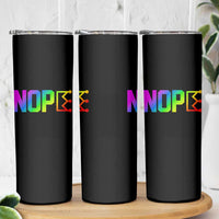 Nope No Kings Graphic Skinny Tumbler Humorous Political Gift
