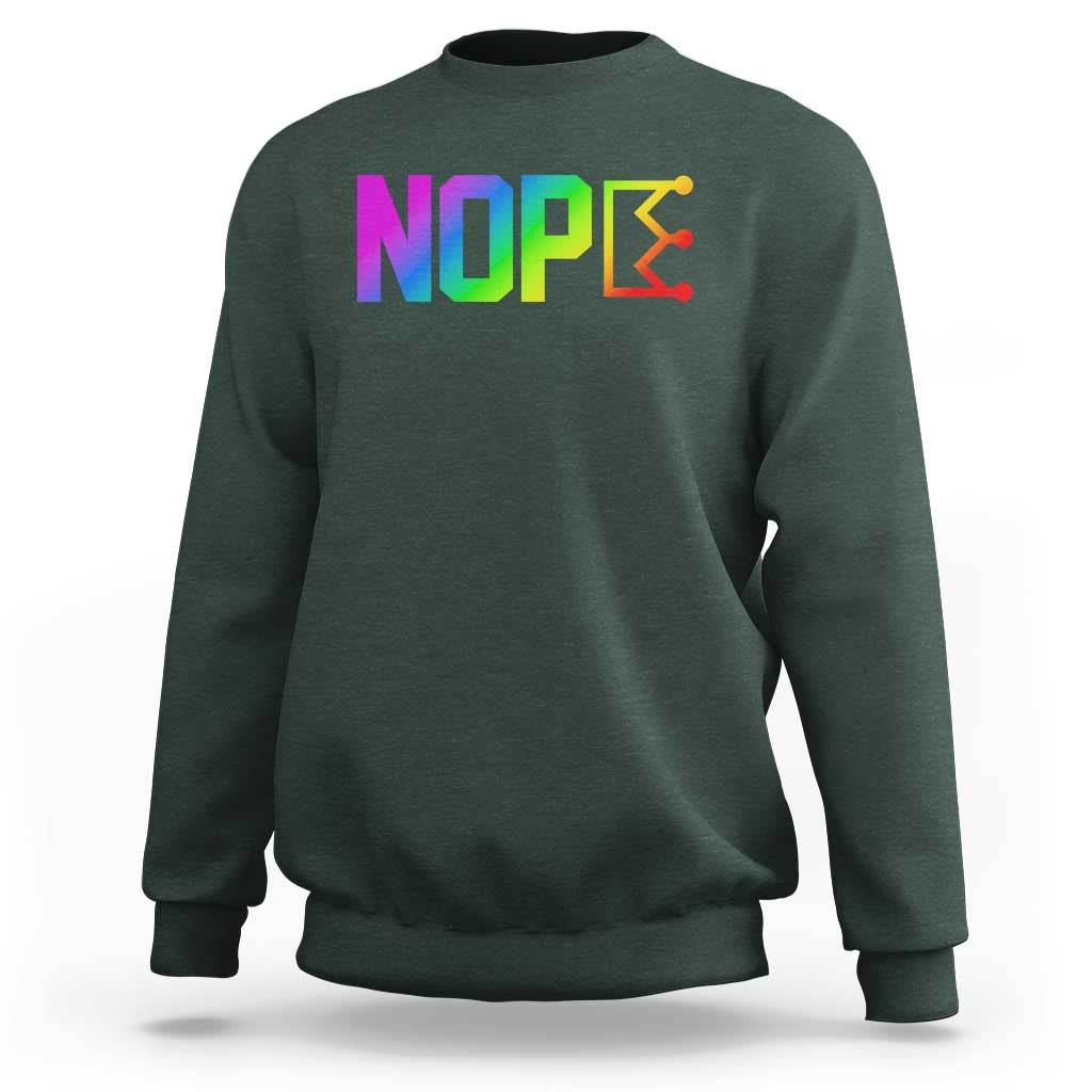 Nope No Kings Graphic Sweatshirt Humorous Political Gift