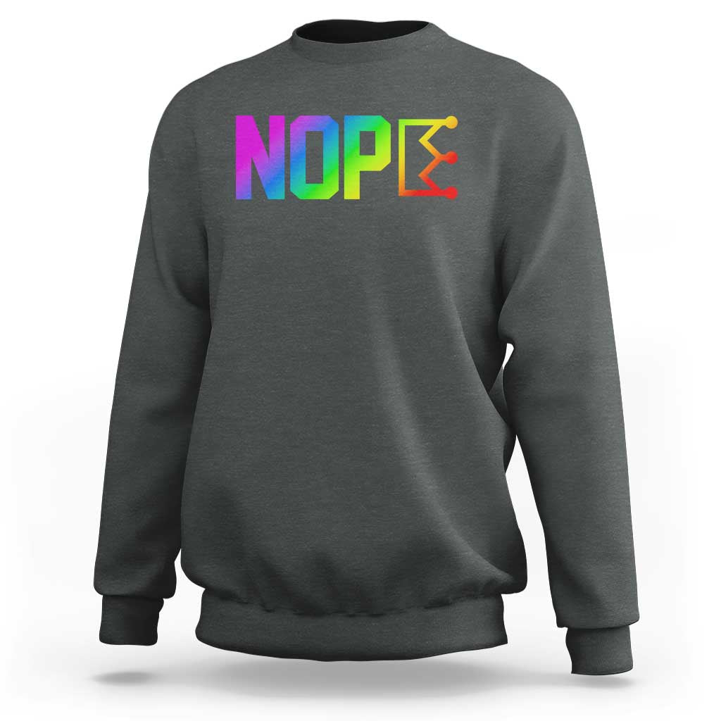 Nope No Kings Graphic Sweatshirt Humorous Political Gift