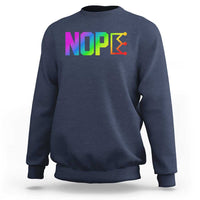 Nope No Kings Graphic Sweatshirt Humorous Political Gift