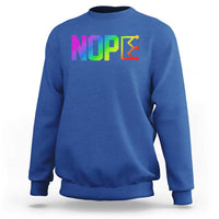 Nope No Kings Graphic Sweatshirt Humorous Political Gift