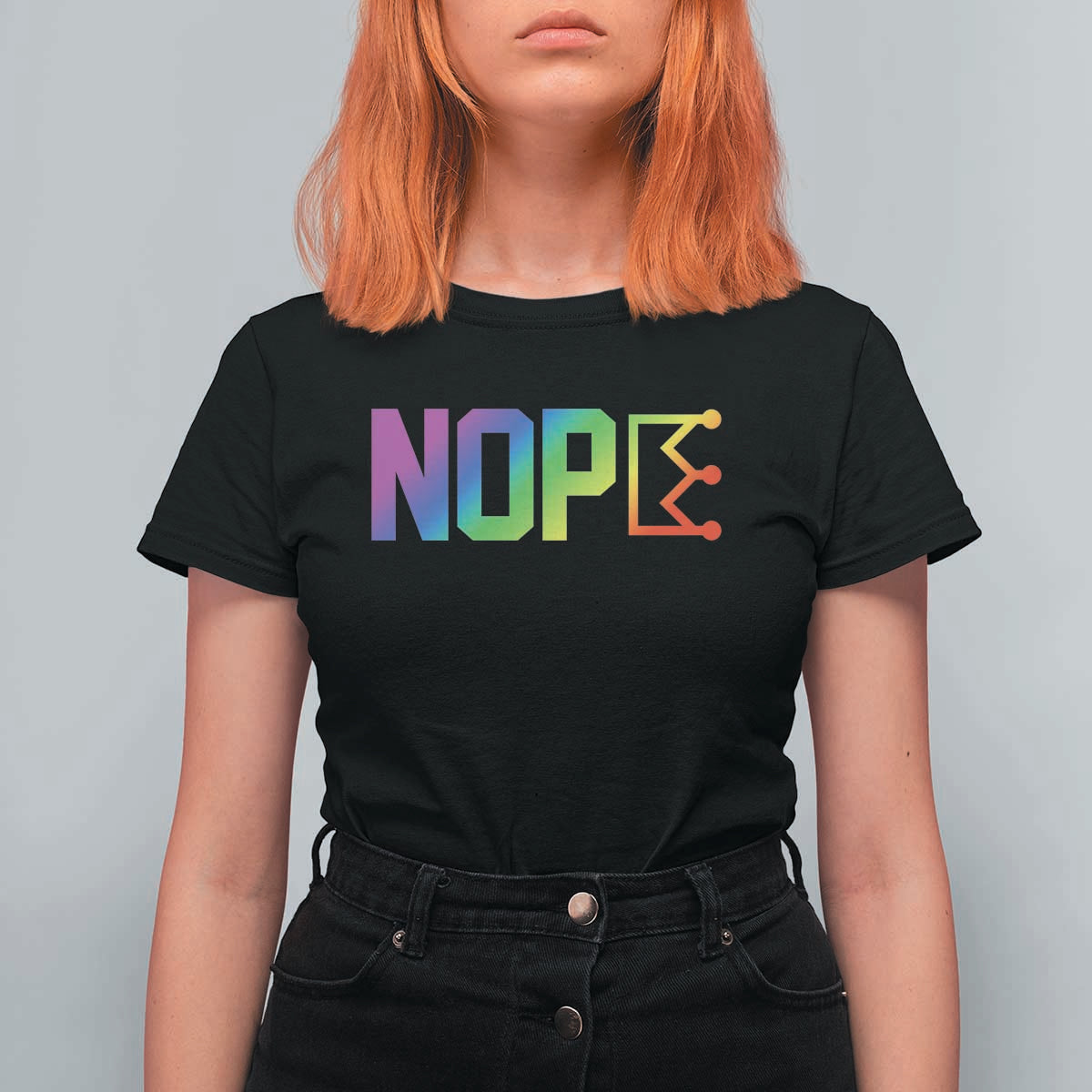 Nope No Kings Graphic T Shirt For Women Humorous Political Gift