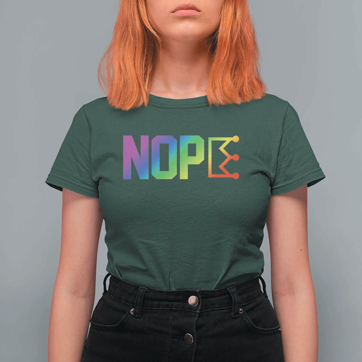 Nope No Kings Graphic T Shirt For Women Humorous Political Gift