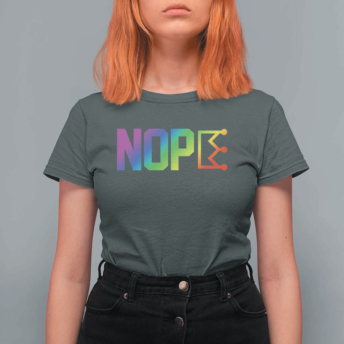 Nope No Kings Graphic T Shirt For Women Humorous Political Gift