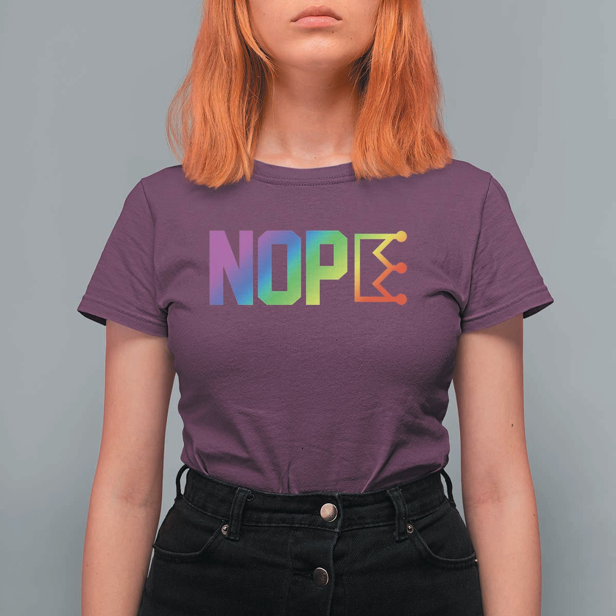 Nope No Kings Graphic T Shirt For Women Humorous Political Gift