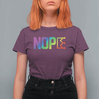 Nope No Kings Graphic T Shirt For Women Humorous Political Gift