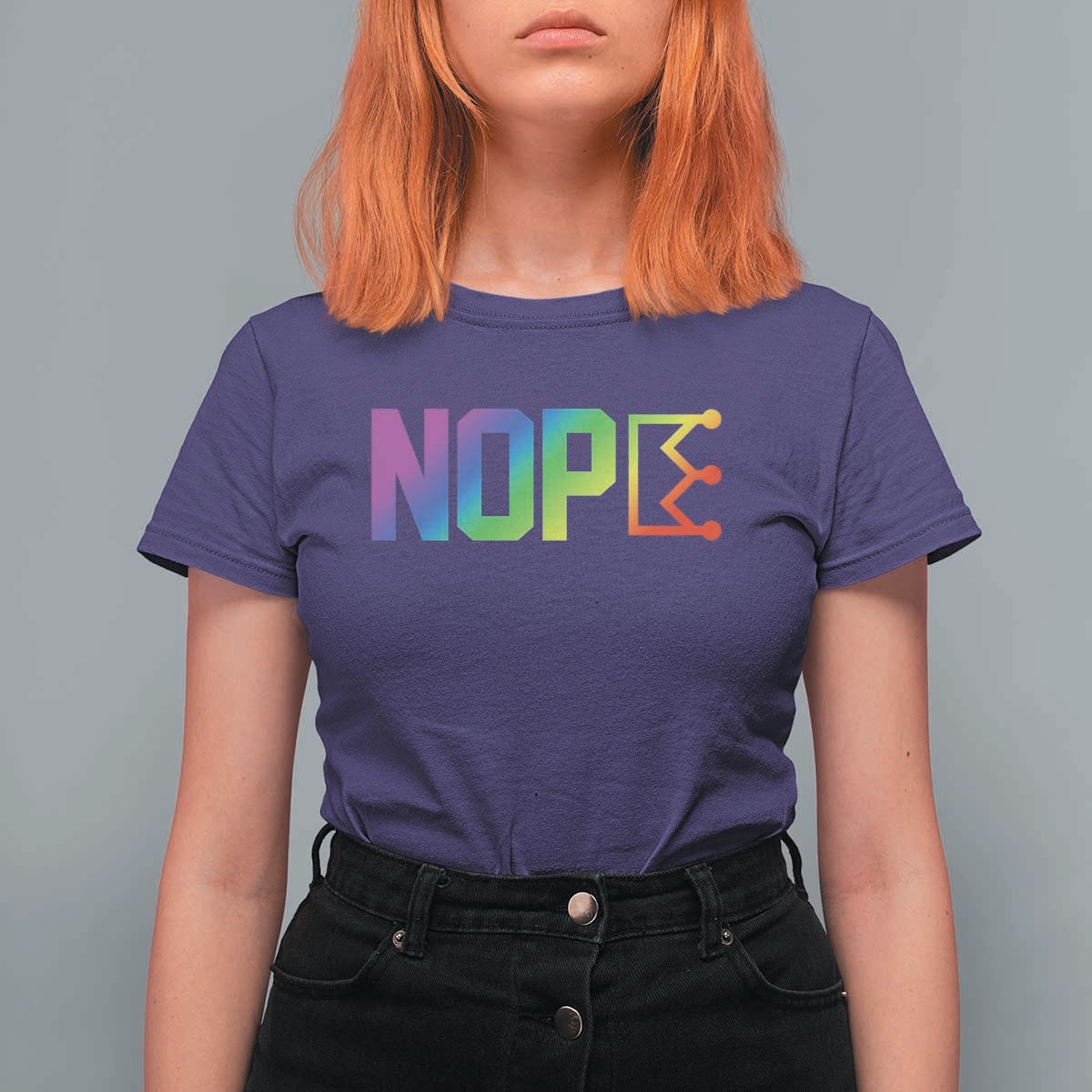 Nope No Kings Graphic T Shirt For Women Humorous Political Gift