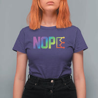 Nope No Kings Graphic T Shirt For Women Humorous Political Gift