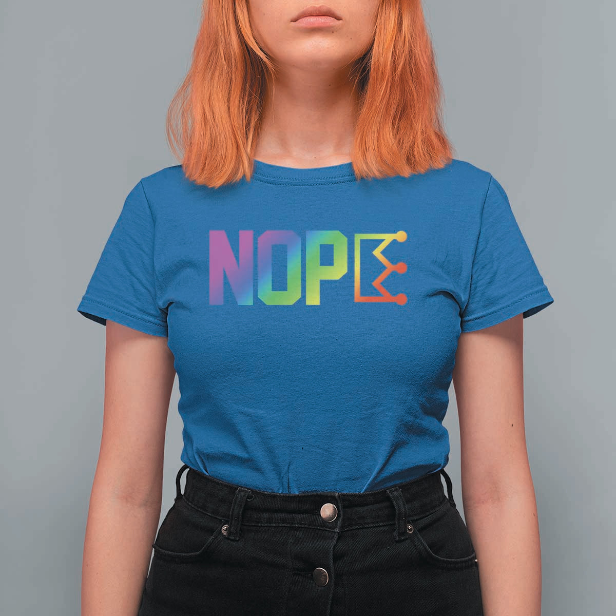 Nope No Kings Graphic T Shirt For Women Humorous Political Gift